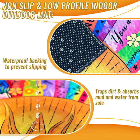 HANXIG Boho Sun doormat enhances entryway decor and mood
