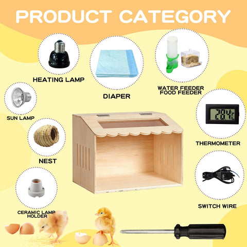 HaoCpetslian heating lamp in use for gentle chick warmth.