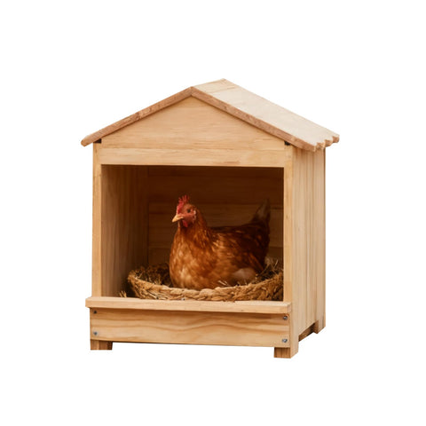 HaoCpetslian wooden chicken nesting box with compact footprint for small coops