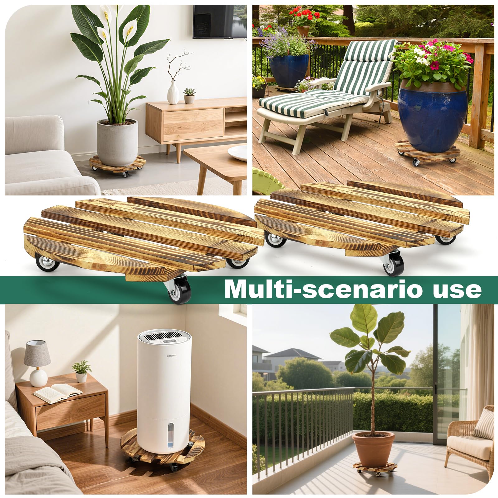 HAOIOKSC indoor/outdoor plant stand supports heavy pots safely.