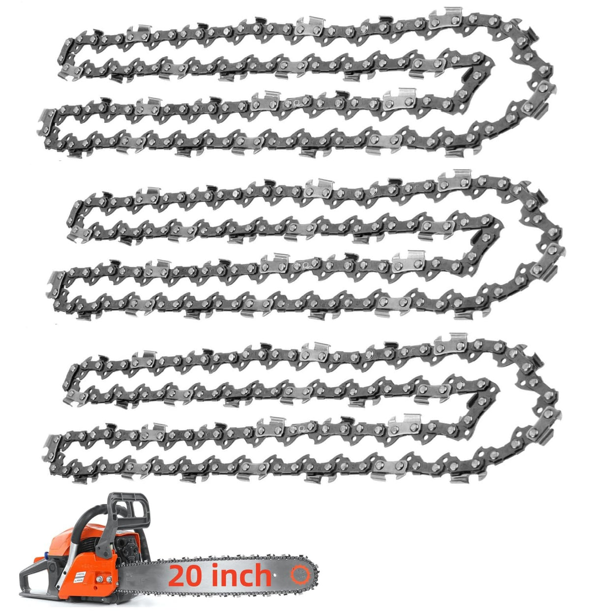 Haokixin 3-piece 20-inch chain ready for cross-brand use