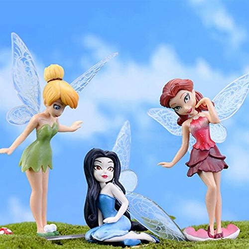 Haomian hand-painted fairy figurines add color to pots and dollhouses.