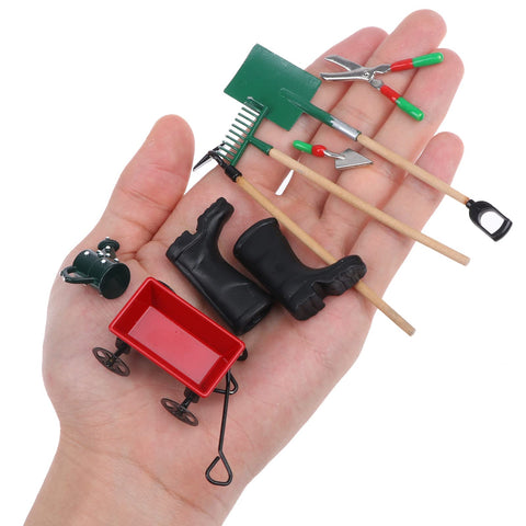 Haomian miniature rake adds realism to fairy garden scenes