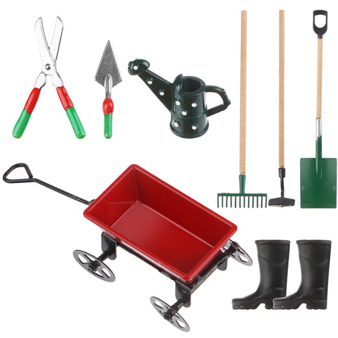 Haomian miniature spade for tiny garden scenes and dollhouse landscapes