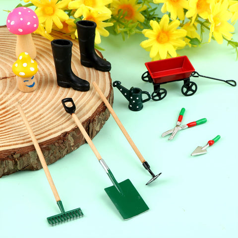 Haomian miniature wagon enhances dollhouse paths and terrarium displays