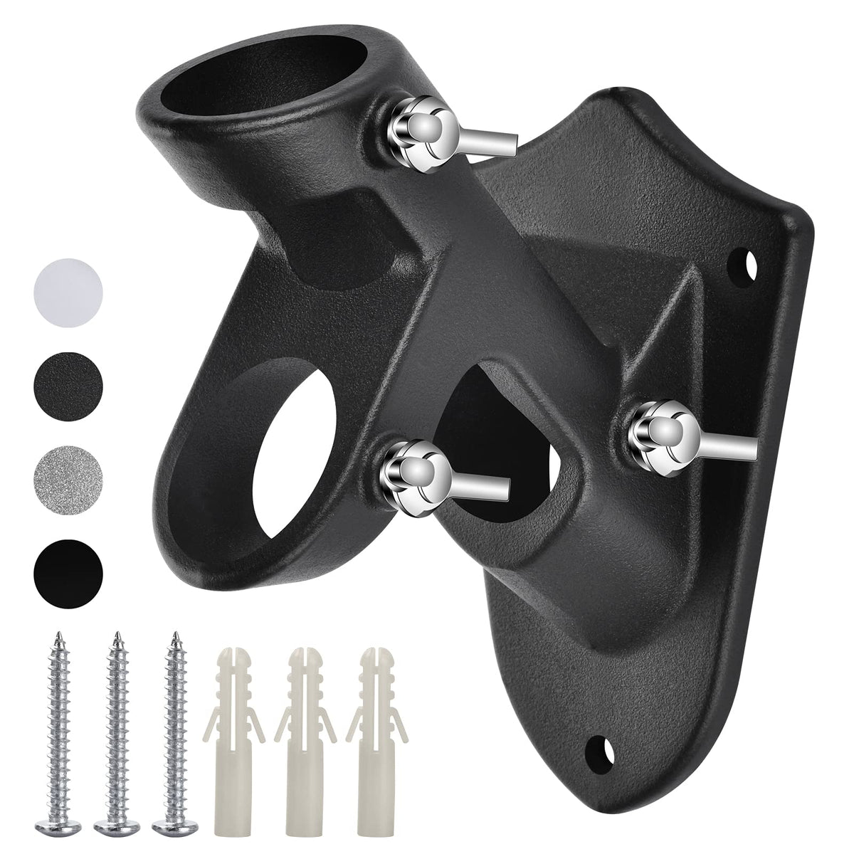 Haoridul flag pole holder on an outdoor wall securing a 1-inch pole