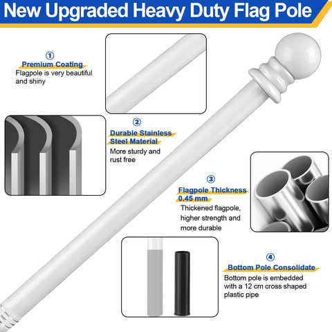 Haoridul stainless steel flag pole exterior with glossy finish
