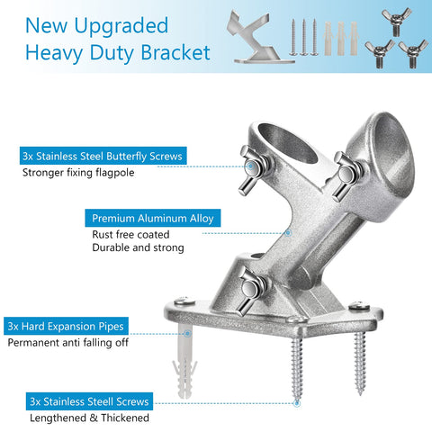 Haoridul heavy-duty aluminum mount with rust-proof coating resists corrosion.