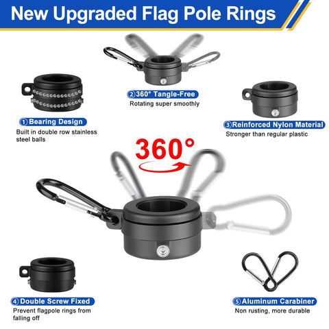 Haoridul stainless steel thickened flagpole delivers robust durability and weather resistance