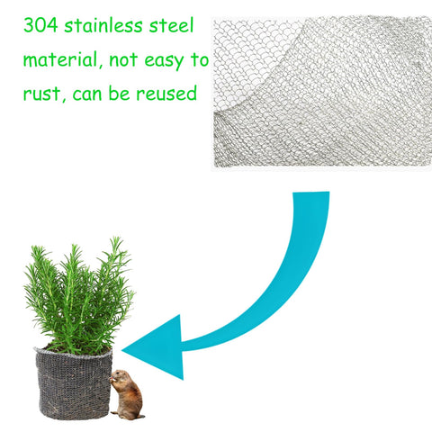 HAORESULT metal mesh wrap around plant roots provides barrier against rodents.