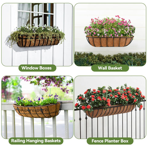HAOVZRI coco liner for hanging baskets supports even rooting and soil moisture.
