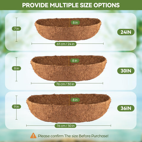 HAOVZRI eco-friendly coir liner offers durable, reusable planter lining.