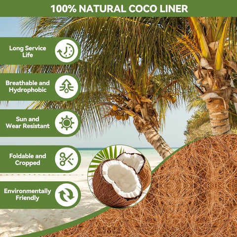 HAOVZRI coco liner for wall baskets promotes airflow and vibrant greenery.