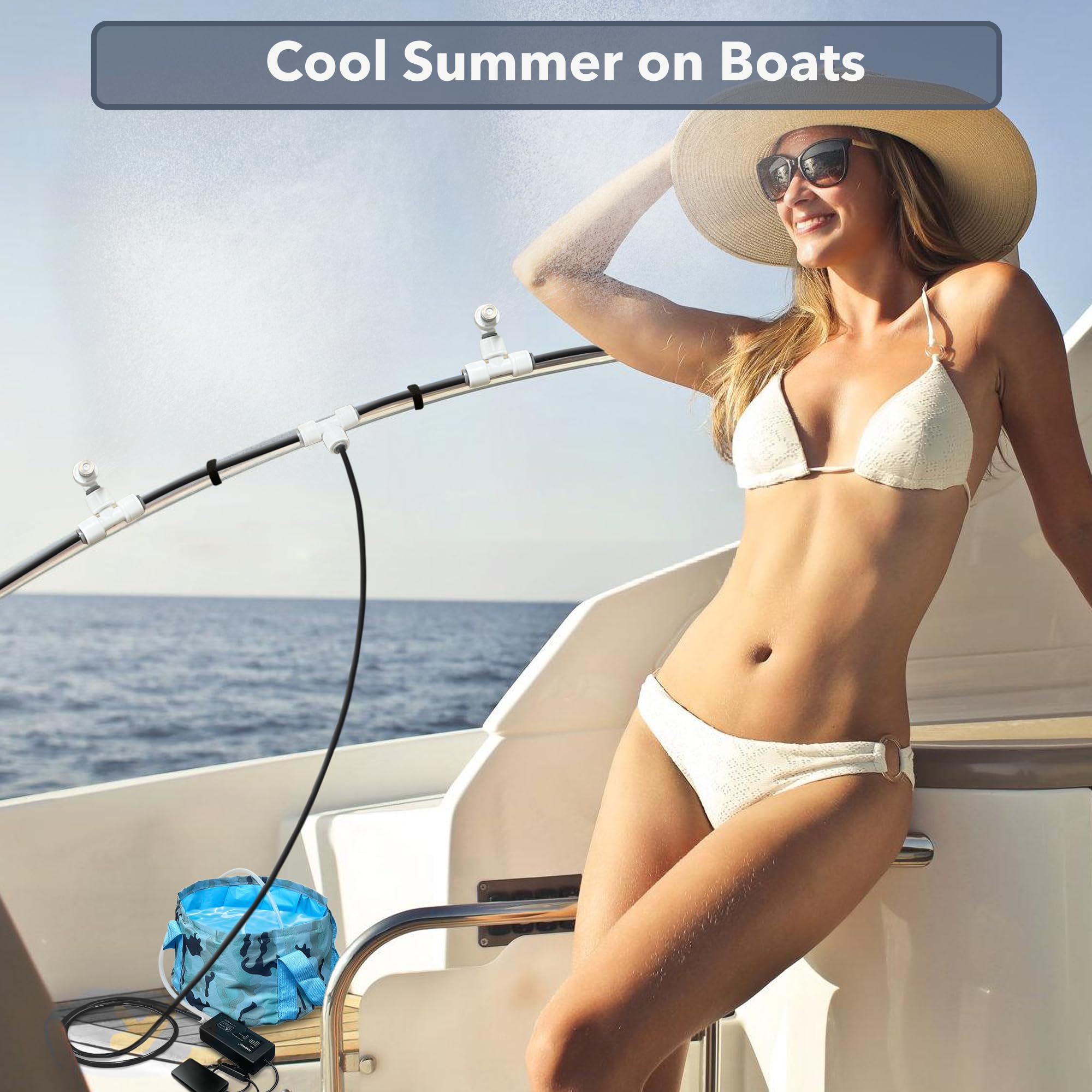 HAOWIN anti-clog filter protects the inlet for dependable misting.