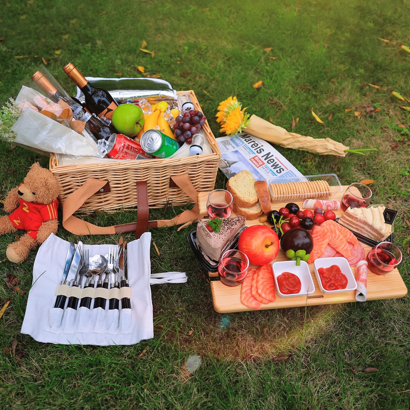 Hap Tim mini folding wine table stabilizes on uneven ground for outdoors