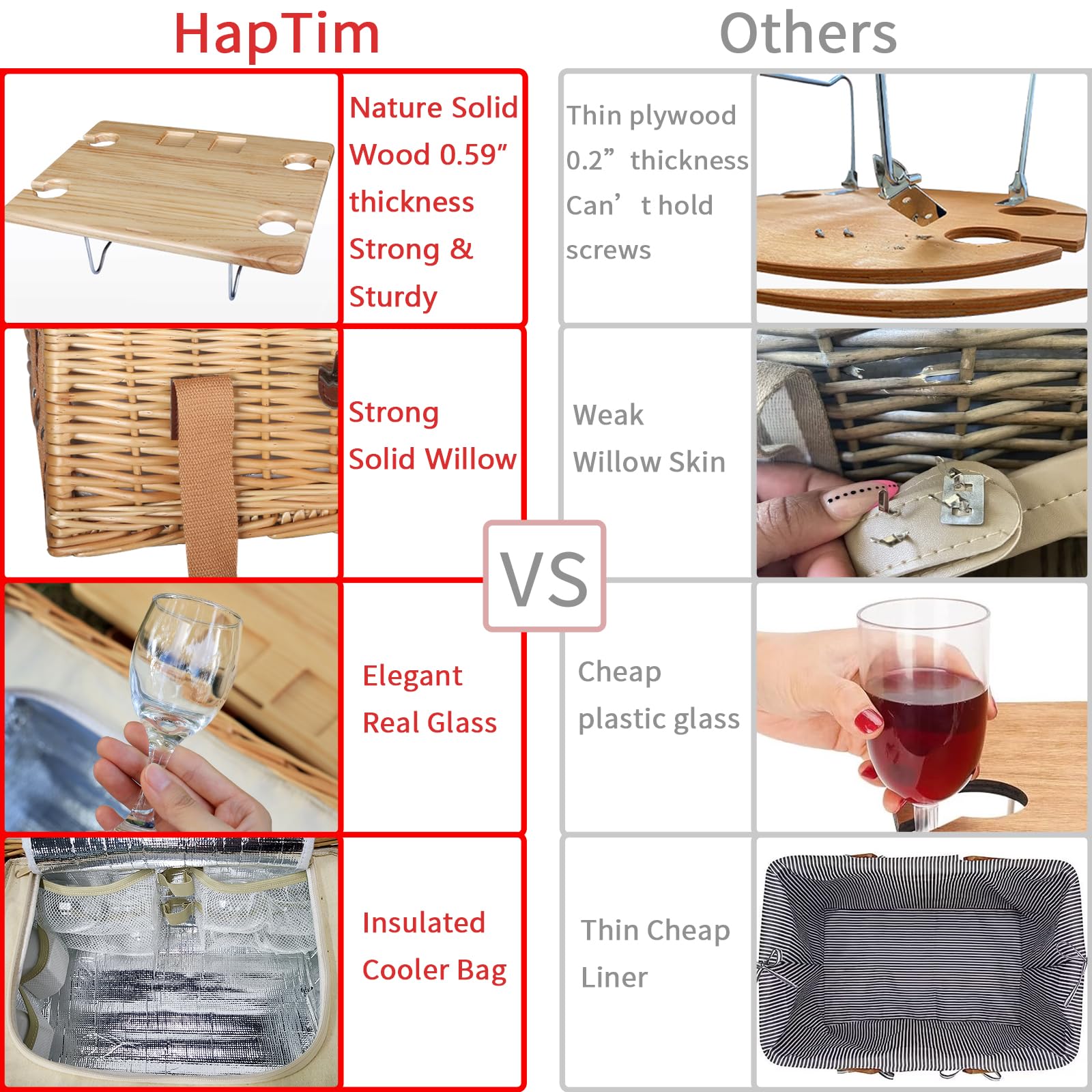 Hap Tim real wine glasses for elegant outdoor dining experiences