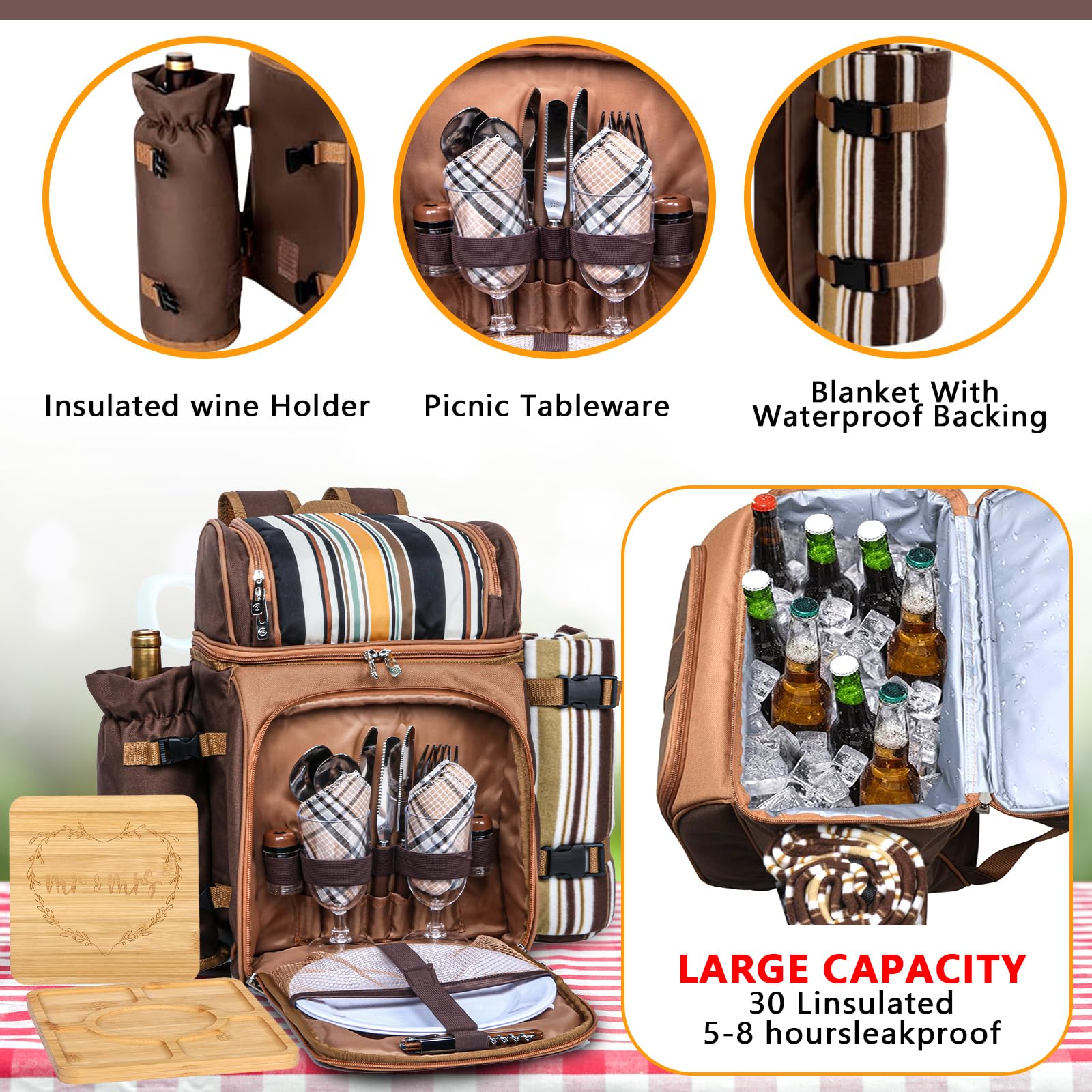 Hap Tim side wine holder secures a bottle for easy access outdoors