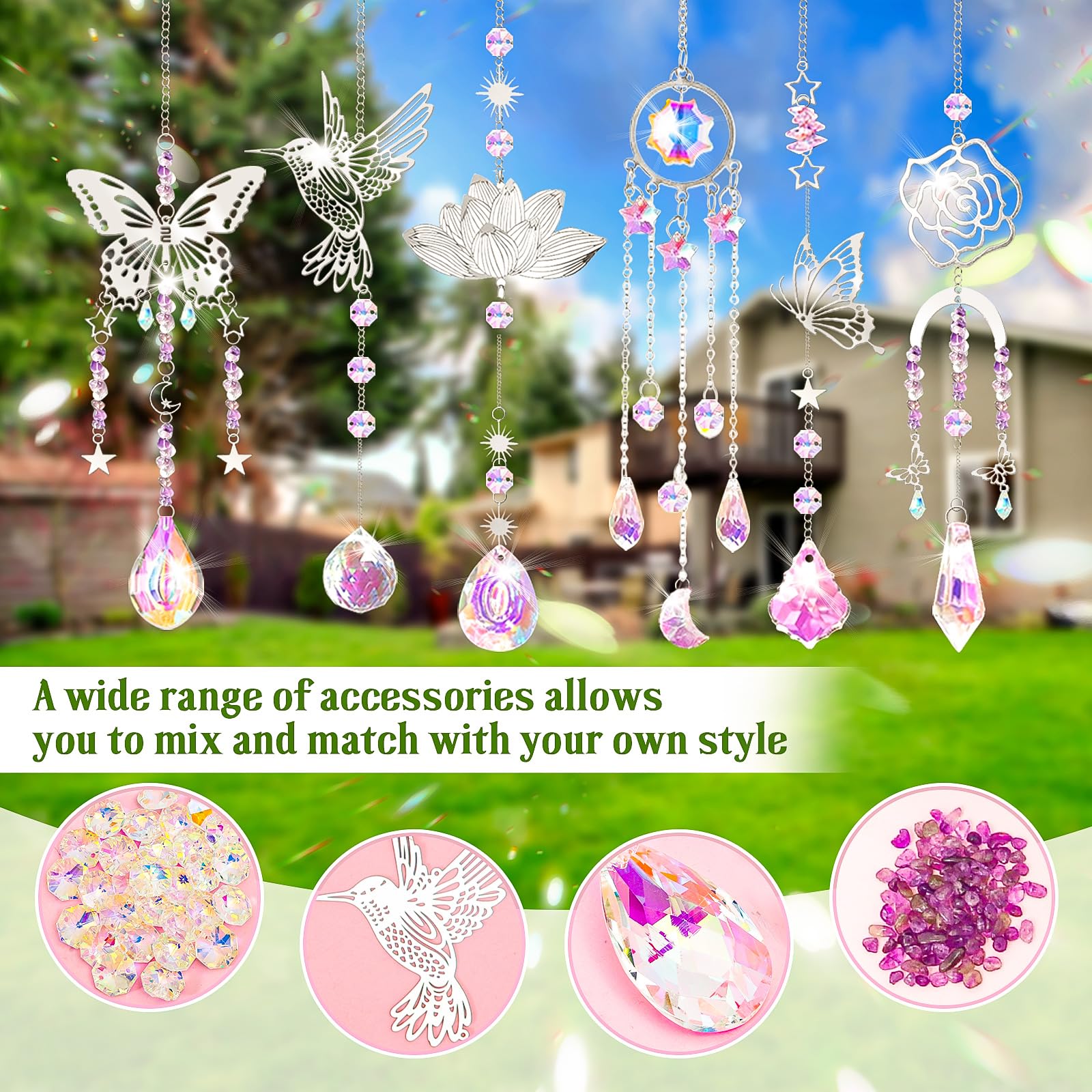 HAPGFS DIY Suncatcher Kit offers multifunctional hanging decor for homes and gardens