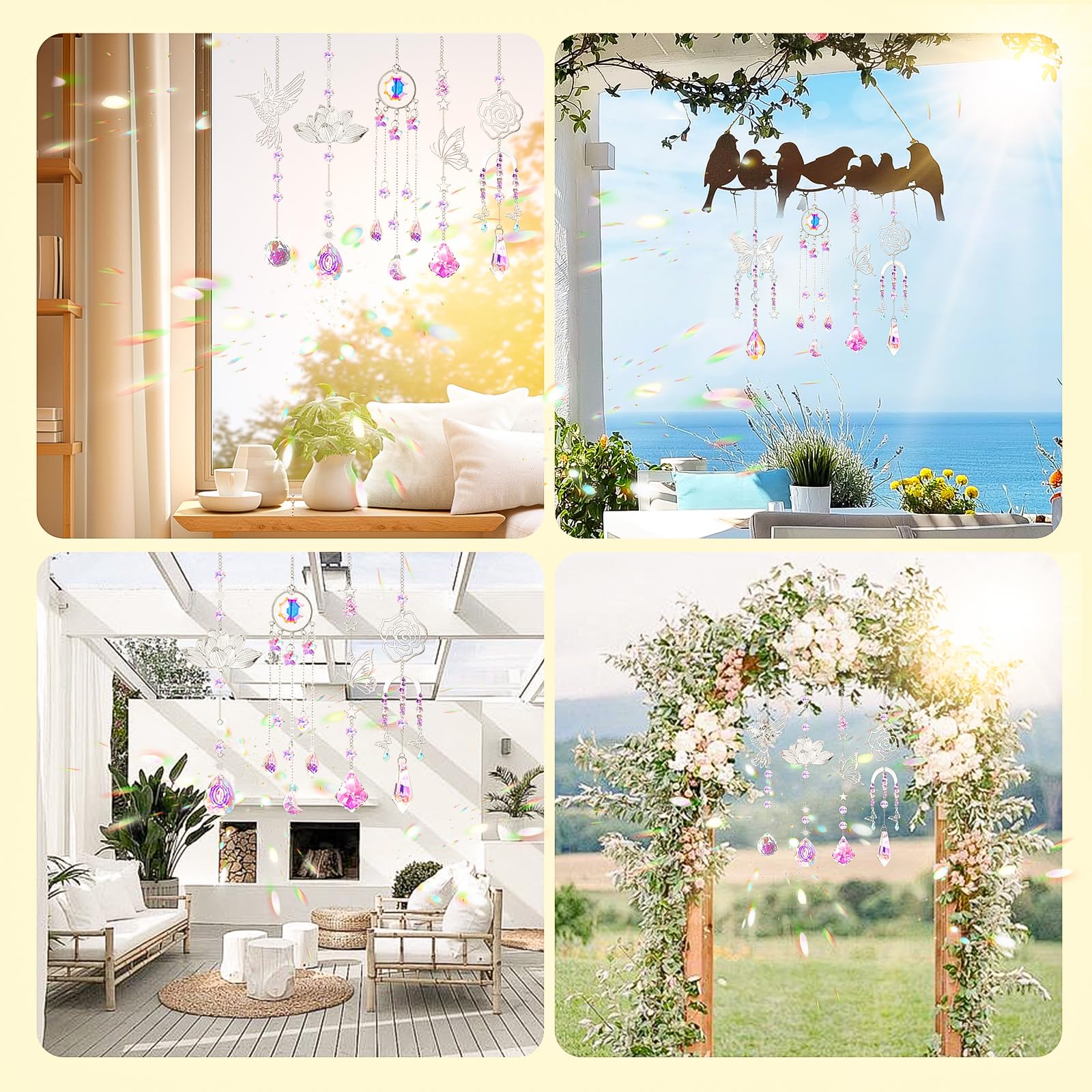 HAPGFS Sun catcher kit creates bright rainbows when exposed to sunlight