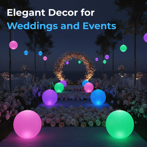 HAPIKAY ball hung from a tree adds garden glow