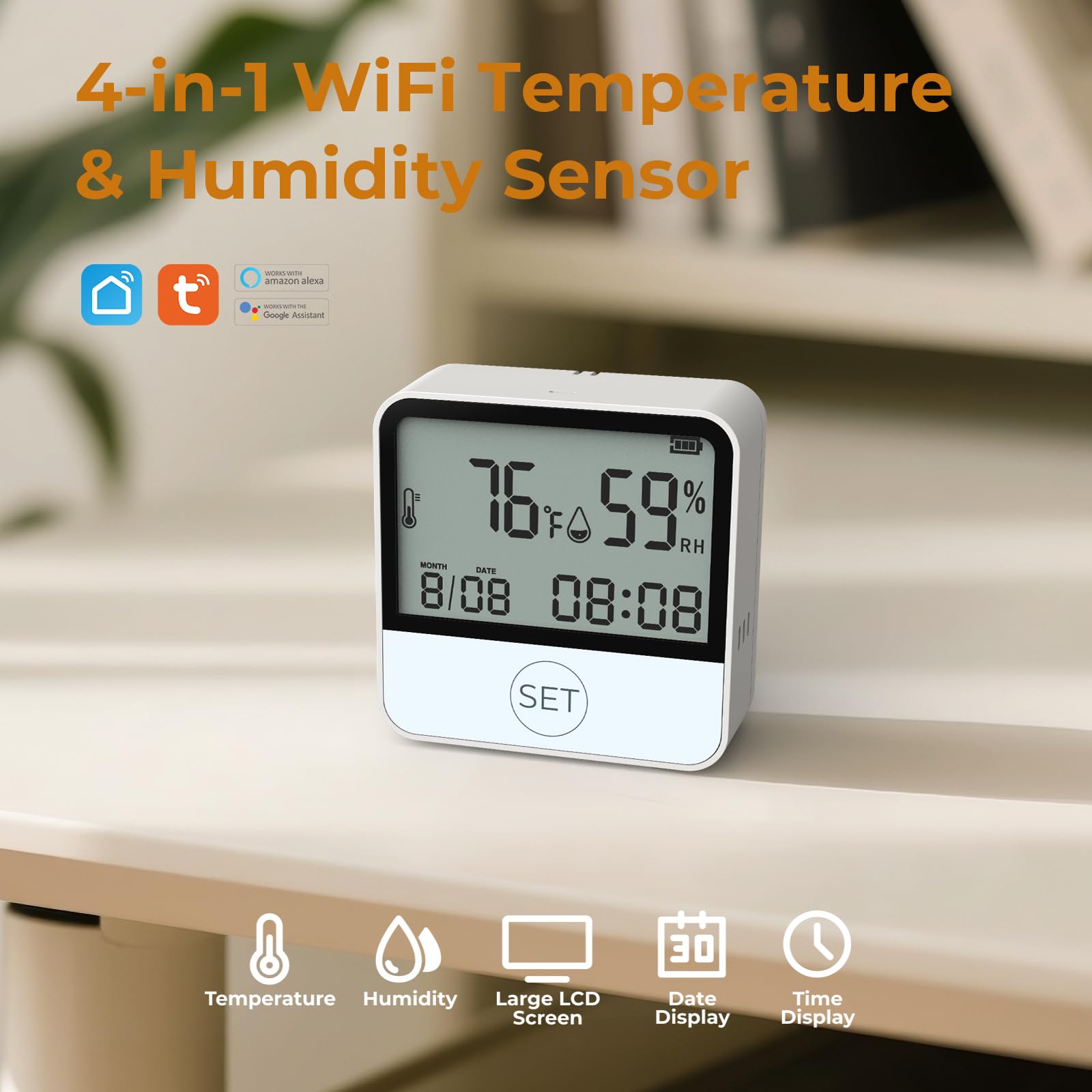 Hapippofa 2.8-inch LCD with large numbers for easy reading