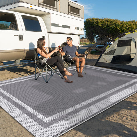HappyTrends outdoor rug folded portable ideal for picnics and travel