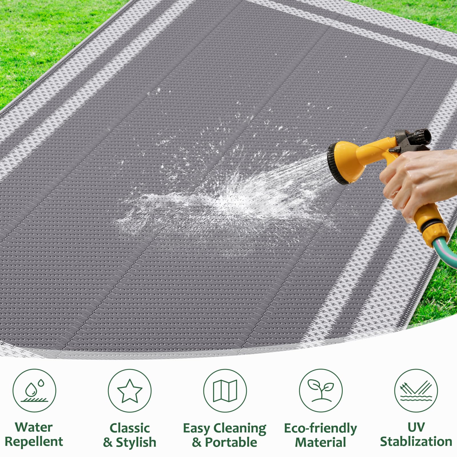 HappyTrends outdoor rug RV camping ready for outdoor adventures
