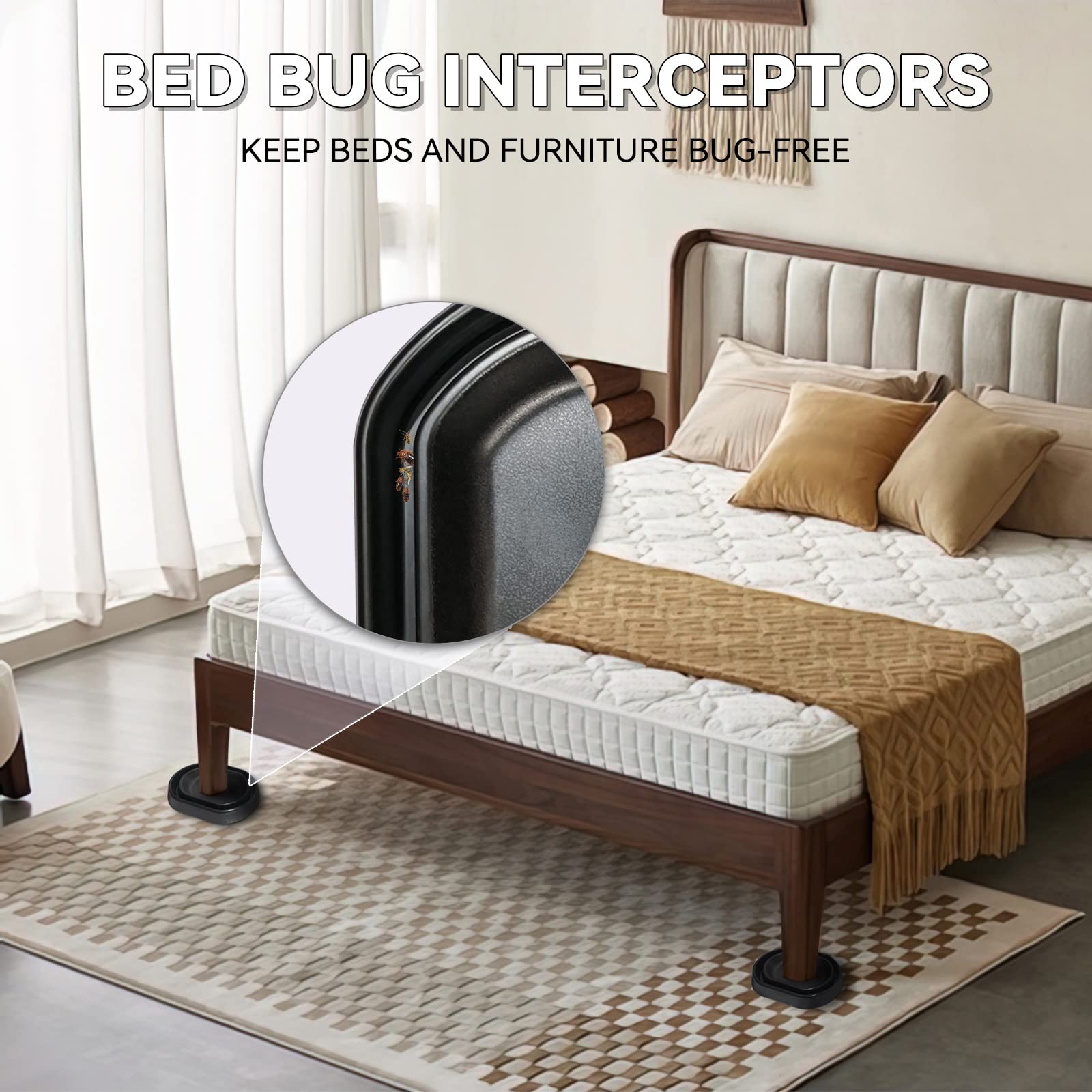 Standard size design fits most beds and furniture for versatile placement