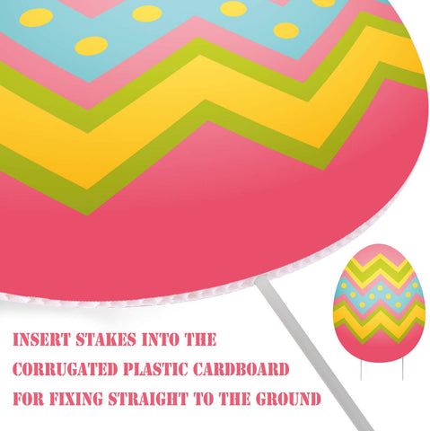 Happy Storm bunny tail yard sign creates a festive lawn focal point