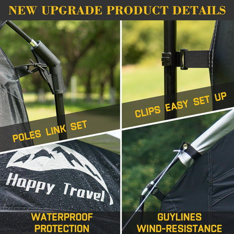 Durable fabric on Happy Travel bike shed tent resists tearing and weather.