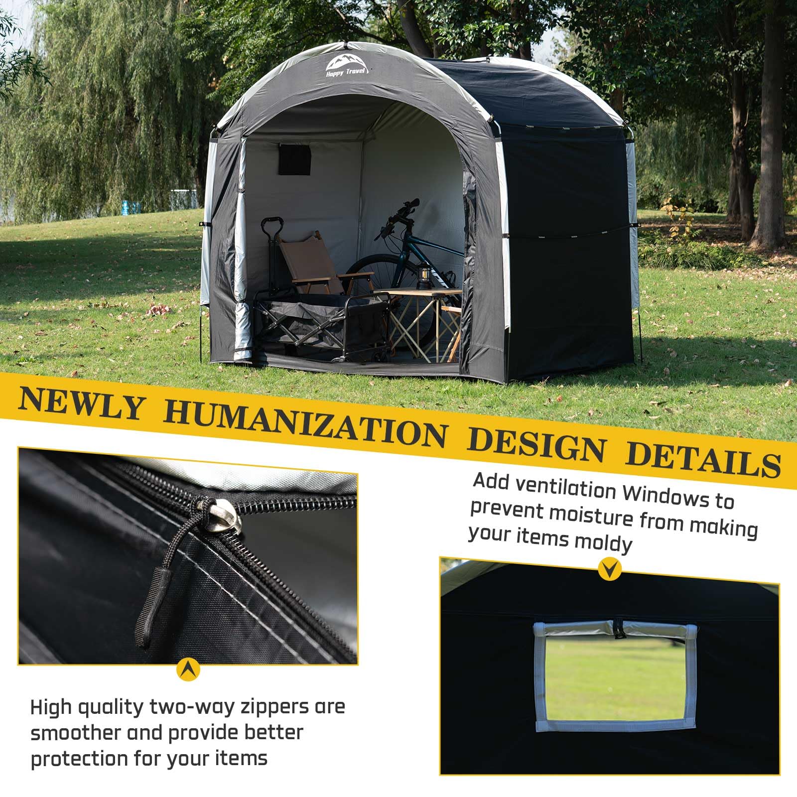 Happy Travel Compact folded form for easy transport and storage