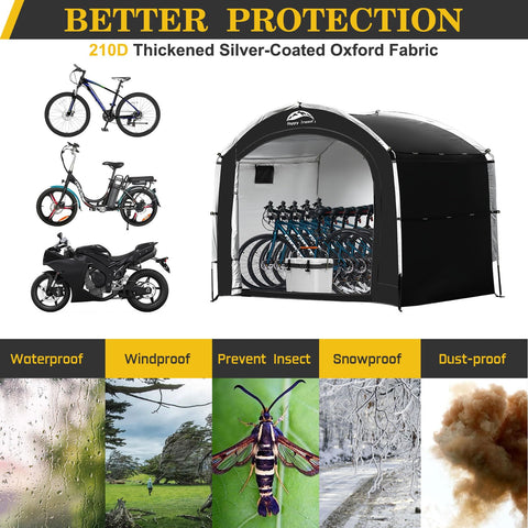 Happy Travel Storage Tent setup in minutes for quick bike organization