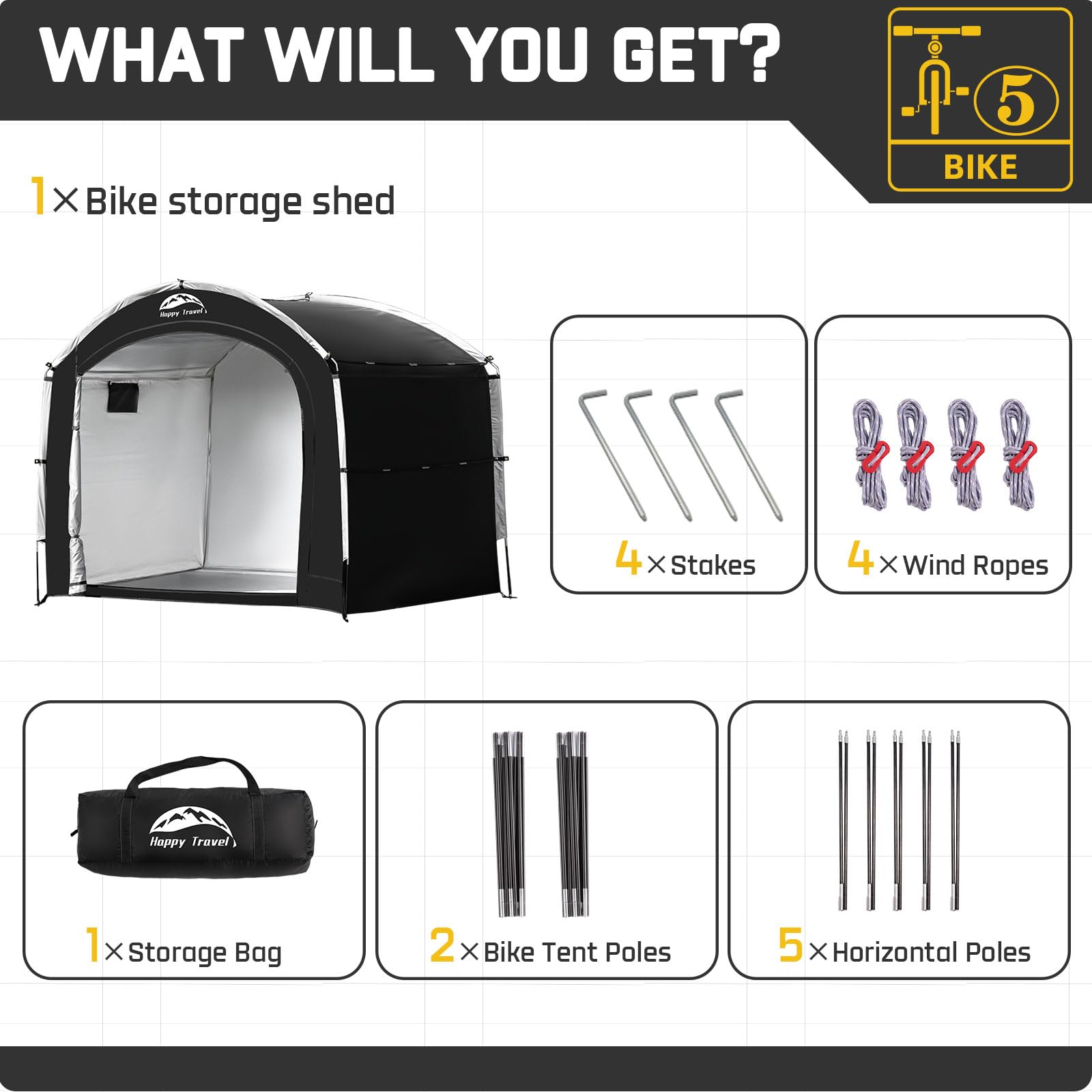Happy Travel Vertical design maximizing space for multiple bikes
