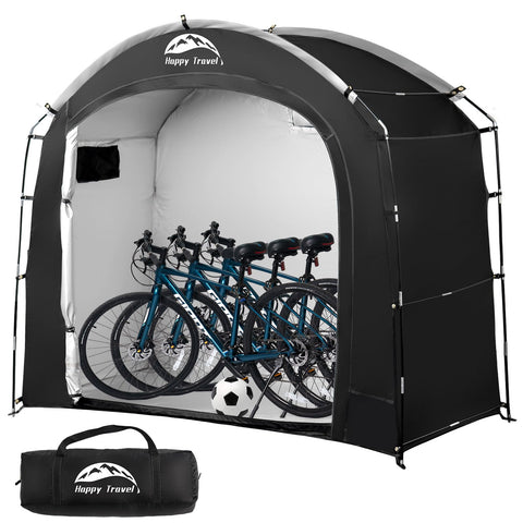 Happy Travel bike storage shed tent with expanded space for two to three bikes