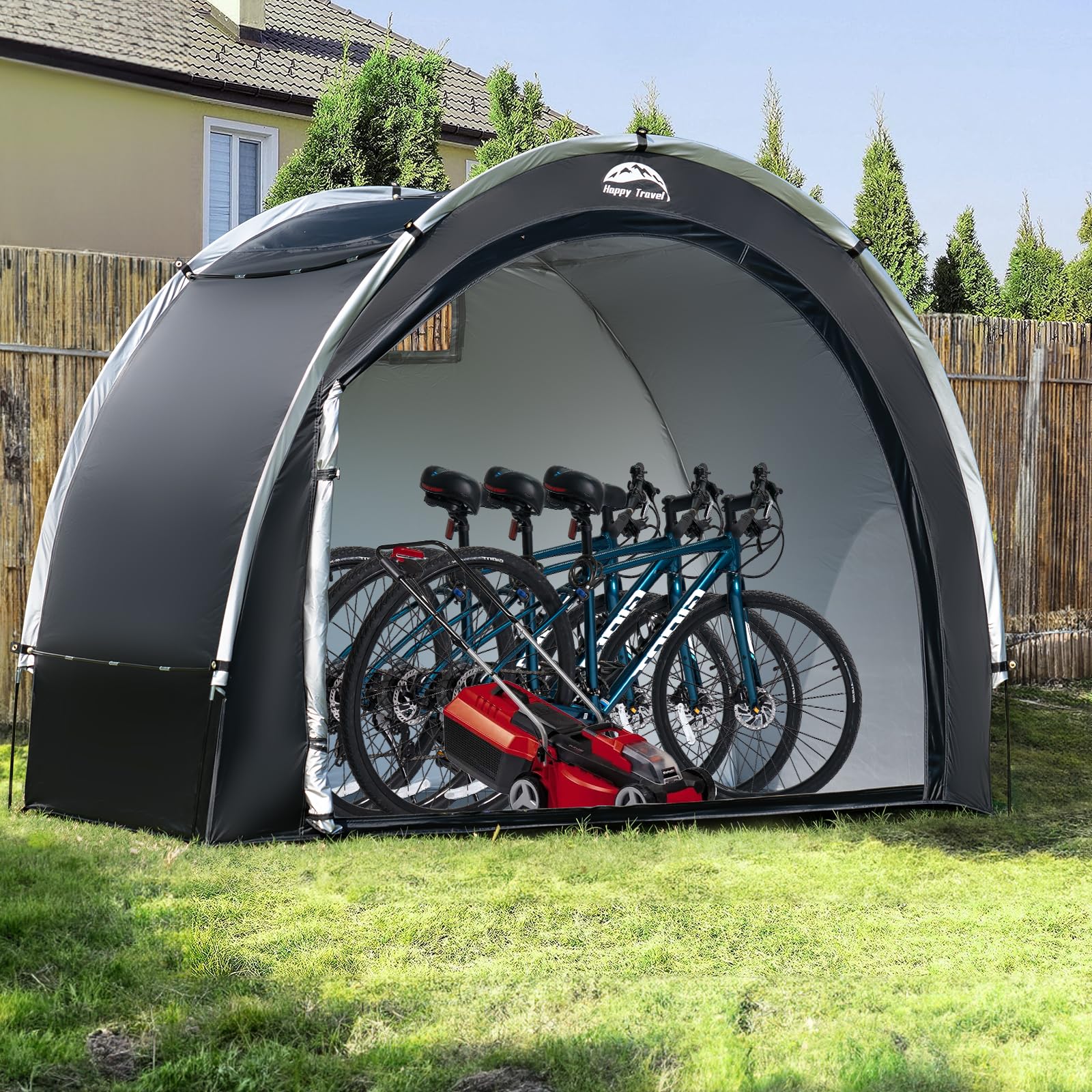 Happy Travel bike storage tent shed folded compact with included carry bag