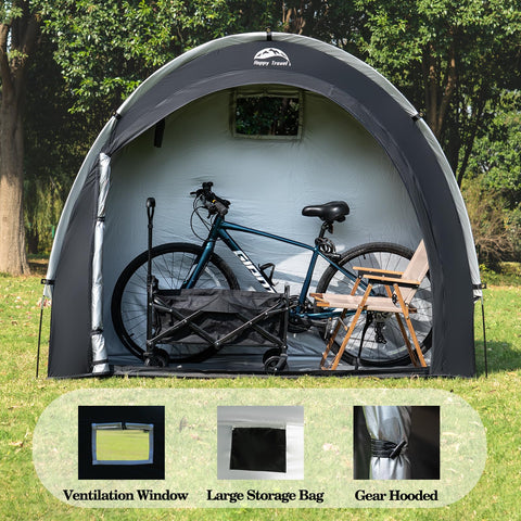 Happy Travel bike storage tent shed quick-setup in under ten minutes