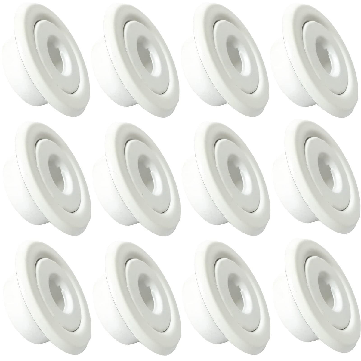 Happy Tree 12-pack escutcheon plate front view enhances ceiling aesthetics.