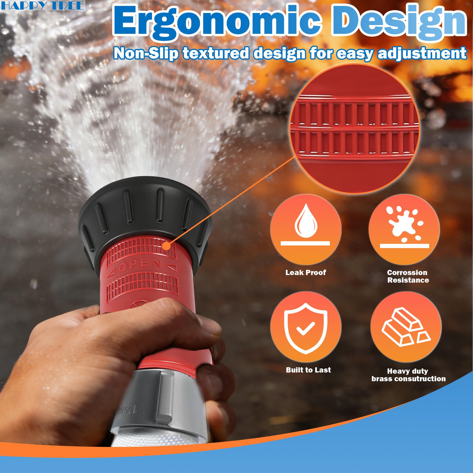 Happy Tree 75 GPM-flow capability supports versatile water delivery.