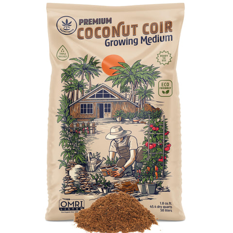 Happy Trees Coco Coir Loose Fiber demonstrates airy texture for steady moisture.
