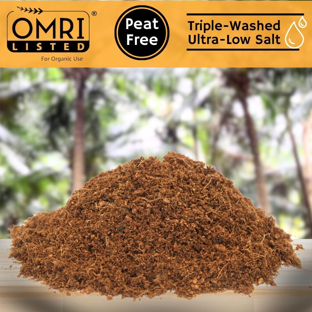 Happy Trees Coco Coir potting mix use promotes even moisture for transplanting.