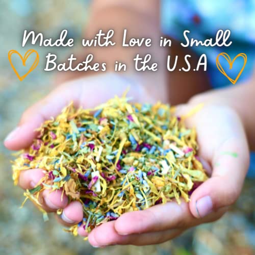 Lavender and rose petals add a calming aroma near nesting boxes