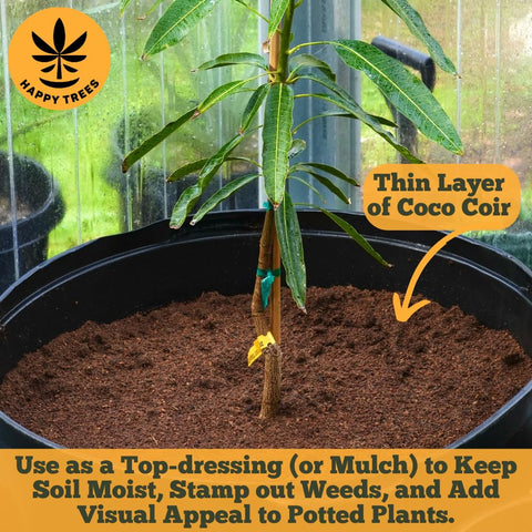 Happy Trees OMRI Organic Coir is suitable for organic gardening and certifications.