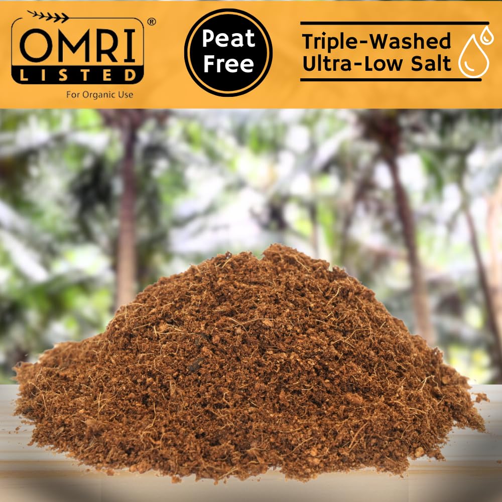 Happy Trees Triple-Washed Buffered Coir reduces salt exposure for healthier root establishment.