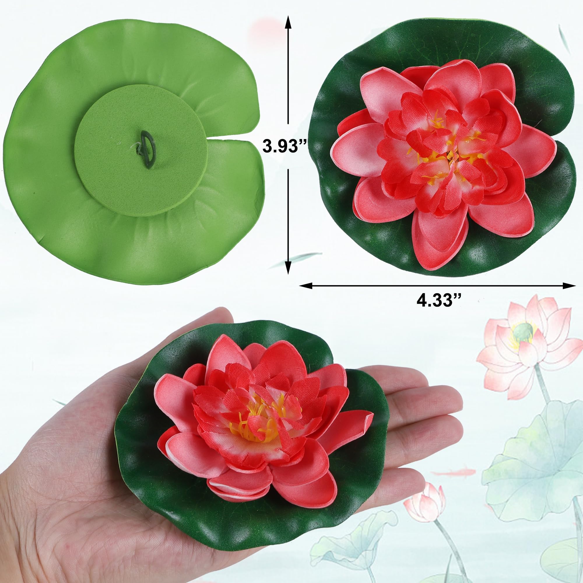 Happy Trees water lily pad adds realistic pond decoration.
