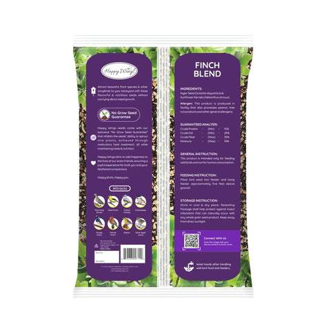 Happy Wings Finch Blend sunflower hearts enticing chickadees and cardinals