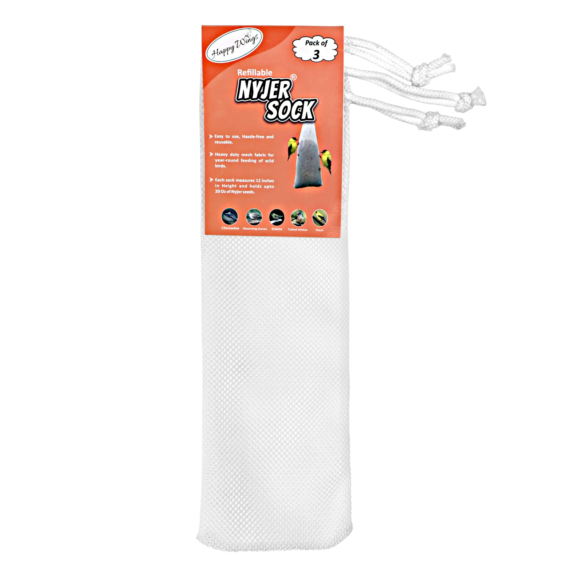 Happy Wings Nyjer Sock Feeder assembly shows easy setup for busy bird lovers.
