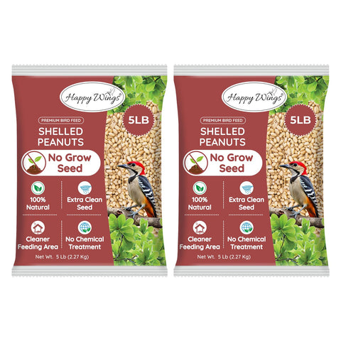 Happy Wings shelled peanuts seeds combo pack 10 lb 5 lb for year round wild bird feeding