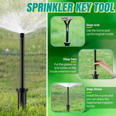 HappyAlley black 10-inch riser elevates spray above ground cover