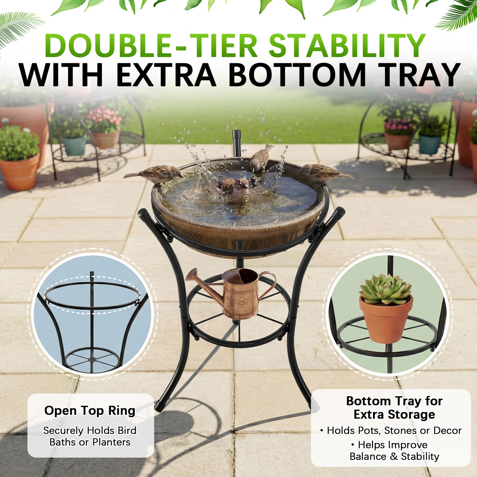 HappyAlley outdoor use on patio shows weather-resistant, durable garden display.
