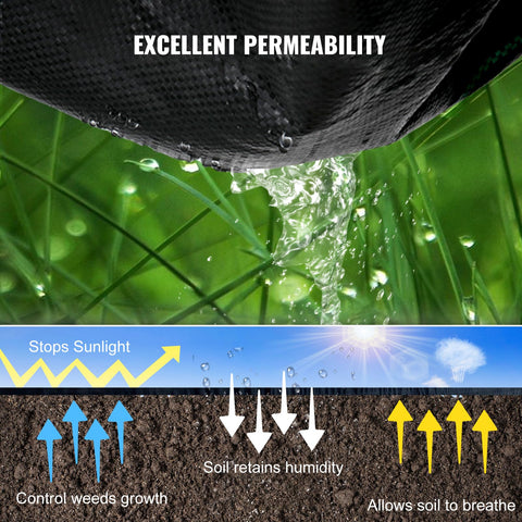 Happybuy black shading weed barrier reducing sun exposure and weed growth